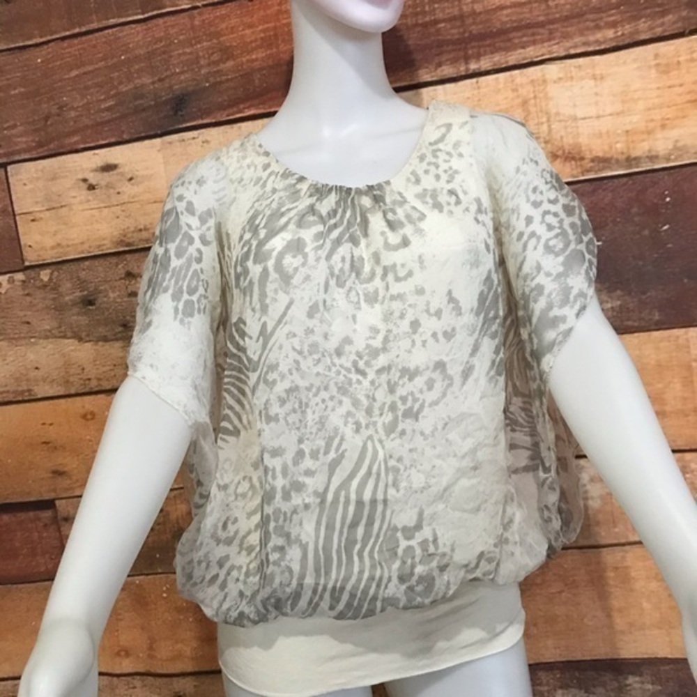 NWT Elena Baldi Pure Silk Top Sz S